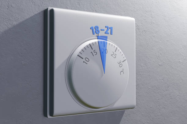 Thermostaat ingesteld op 18 graden